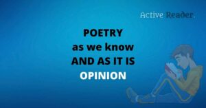 Poetry opinion Active Reader Analysis